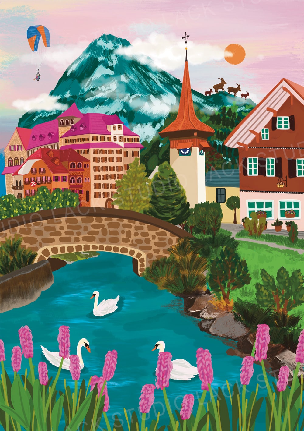 Switzerland Swiss Alps Art Print