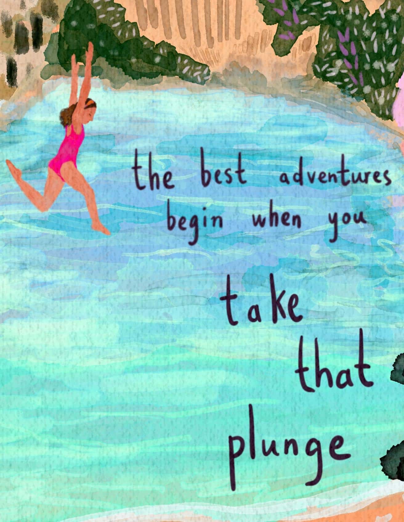 Dive Into New Adventures Art Print