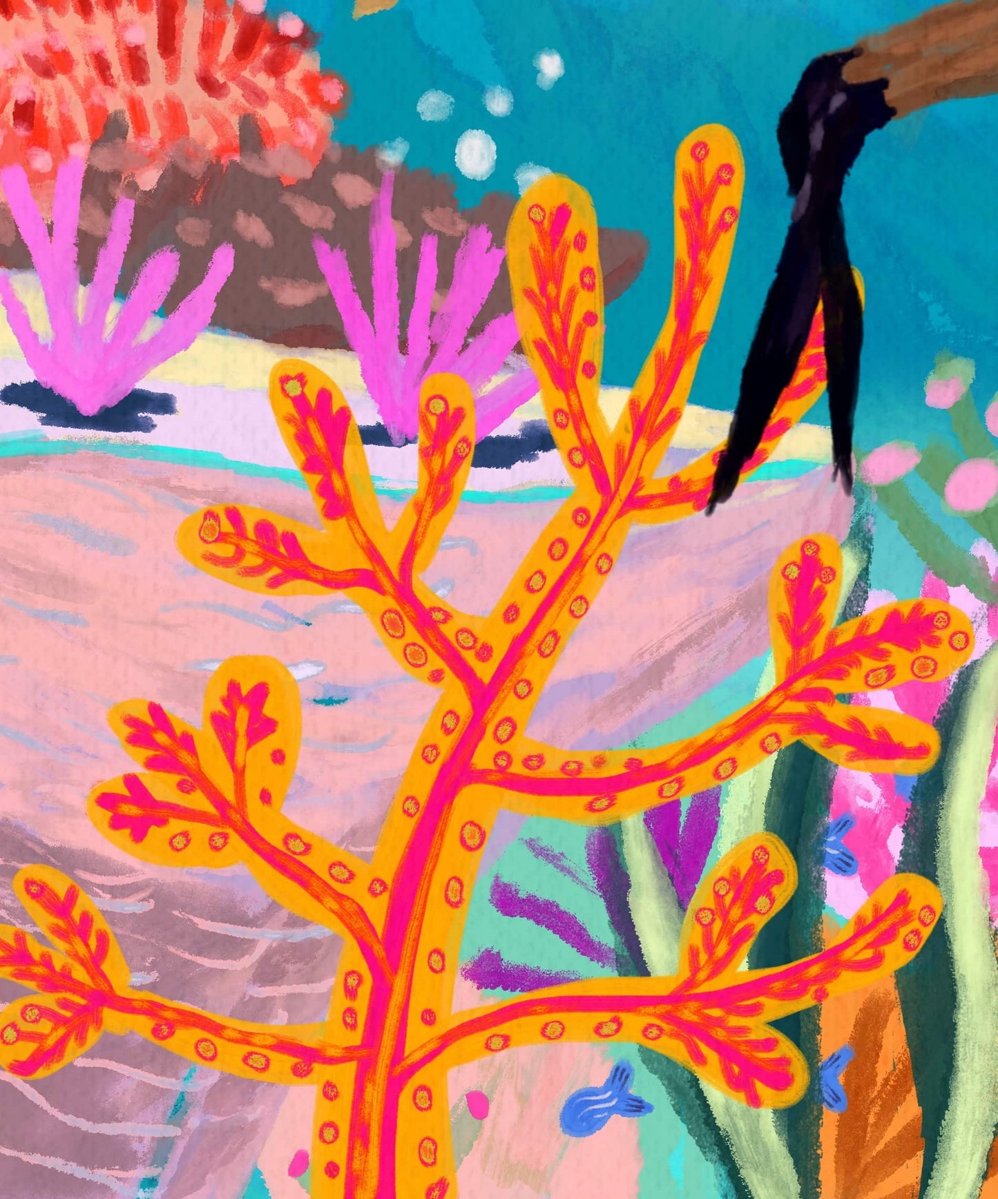 Wild Swimming Art Print