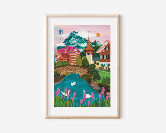 Switzerland Swiss Alps Art Print