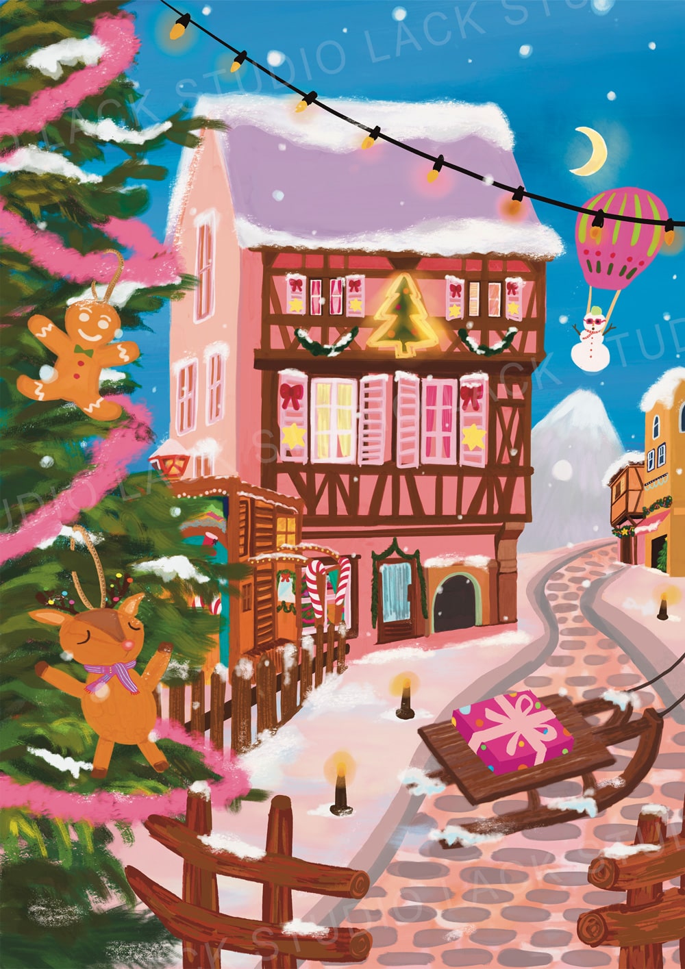 Colmar Christmas Market Art Print