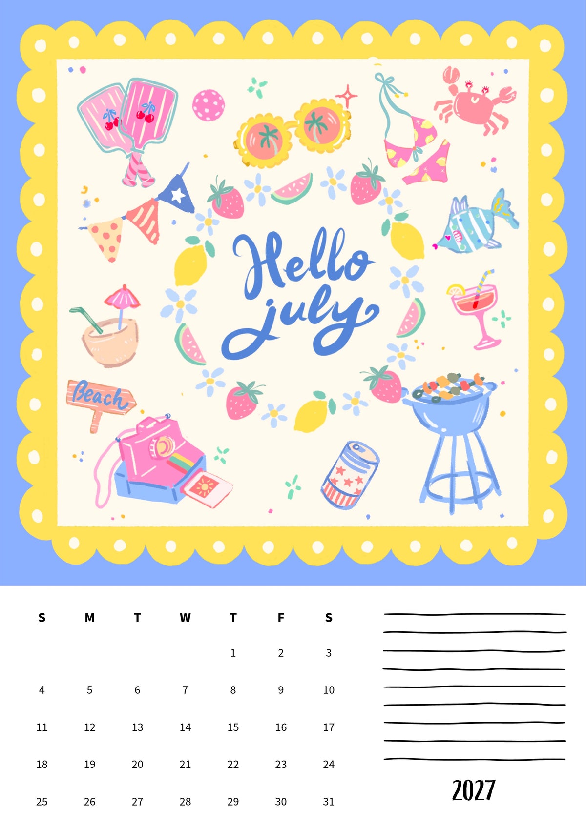 Wall calendars 2027 (EU & Rest of World)