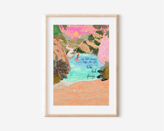 Dive Into New Adventures Art Print