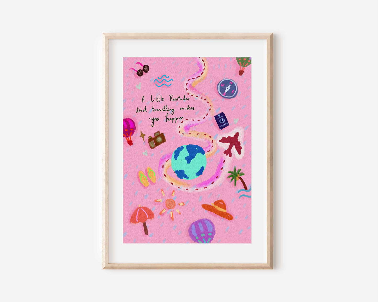 Travel Reminder Art Print