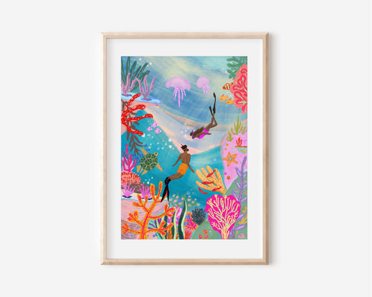 Wild Swimming Art Print